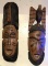 2 Hand Carved Wood Masks from Senegal 19