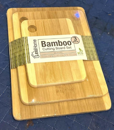 New 3 piece Bamboo Cutting Board set