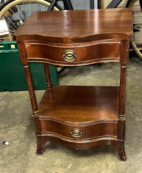 Vintage Drexel 2 Drawer End table 28" x 13"