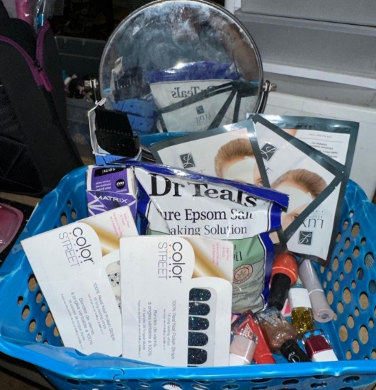 Nail Polish, Nail Polish Stickers, Bath Salts, Face Masks, Hair Color etc