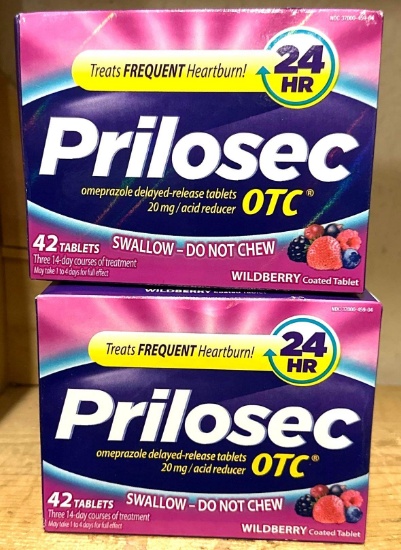 2 New Boxes of Prilosec OTC exp 9/23