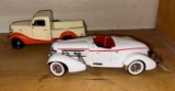 1930's Ford Die Cast pickup truck & 1935 Auburn 851 Speedster Die cast Model