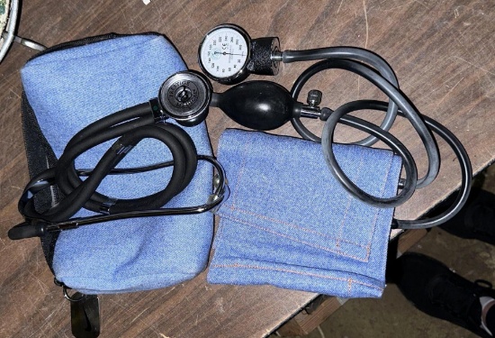 Stethoscope and Blood Pressure Cuff in case