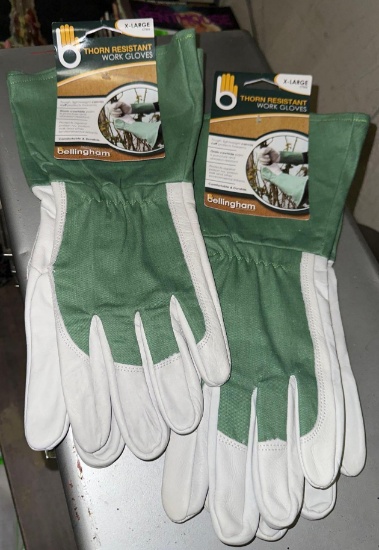 2 New Pairs of Thorn Resistant Work Gloves- size XL