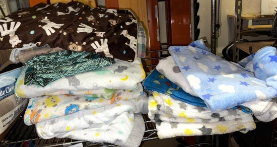 Lot of Super Soft Baby Blankets
