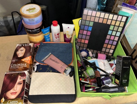 Makeup, Lotion, Hair Dye, Makeup Bags etc