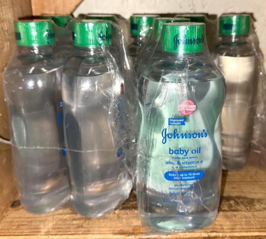 9 New Bottles of Johnson's Baby Oil 14fl oz