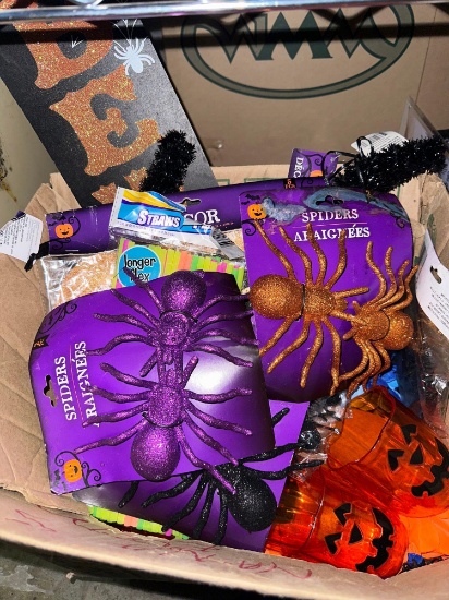 Box full of New Halloween Decorations-