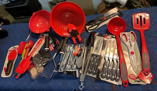HUGE Kitchen Lot - Knives, Utensils, Strainers and more- ALL NEW