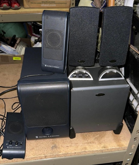 2 Amplified Speaker Systems (amps and Speakers) Altec Lansing and Accent Acoustics