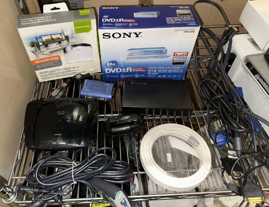 Sony DVD/CD Rewritable Drive, Battery Charger, Router, USB to DVI and more