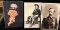 3 Vintage Post cards of Lt. Col. George Armstrongevster and Uncle Sam
