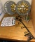 Home Decor lot- Sun & Moon Wall Plaques, Succulent in glass dome, key holder etc