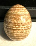 Natural Brown Banded Aragonite Crystal Chocolate Calcite Egg