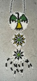 Native American Beaded Necklace with Thunder Bird