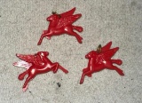 3 Vintage Mobile Oil flying horse pendants