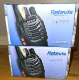 2 New Retevis Professional Quality H-777 portable 2 Way Radios