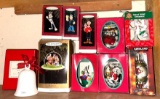 Hallmark Keepsake Ornaments- Olive Oil, Pop eye, Looney Tunes, water Globe and Bell