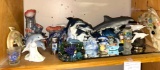 Shelf Lot of Dolphin Collectibles