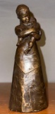 Vintage 1978 Bronze Style Statue Mother and Child Kelsey Sculpture - Signed, Dated & numbered 8