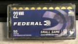 Box of 50 Federal .22WMR Ammo