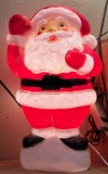 2ft tall plastic light up santa- works