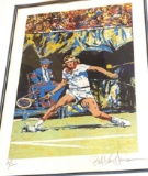 Framed Leroy Neiman Tennis Lithograph signed by artist 33