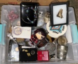 Collectibles- pins, Labradorite sterling pendant, Antique 