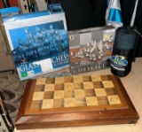 Chess Games ( wood & Glass) and Speed Stacks- cup stacking game