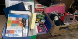 Office/ Craft lot- Notebooks, Folders, Pencils, Chalk, Colored Paper & More
