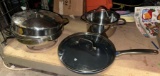 Electric Skillet, Blue Diamond Frying Pan w/ lid & Tools of the Trade Pot w/lid & Steamer Basket