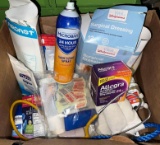 Big Box of First Aid Supplies- Bandages, Braces, Sanitizing Spray, Meds and more