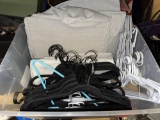 2 Hanging Clothes Organizers and Hangers, Space Saver Hangers- including stack of Velvet Hangers