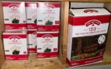 7 New Boxes of 100 Clear Mini Christmas Lights and 150 Multi color Net Lights