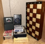 Wood Chest Game and Playing Cards