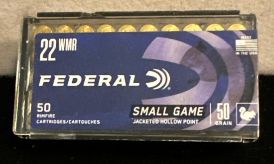 50 Rounds Federal 22 WMR Ammo