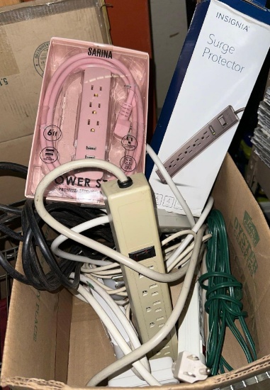 Box of New & Used power Strips