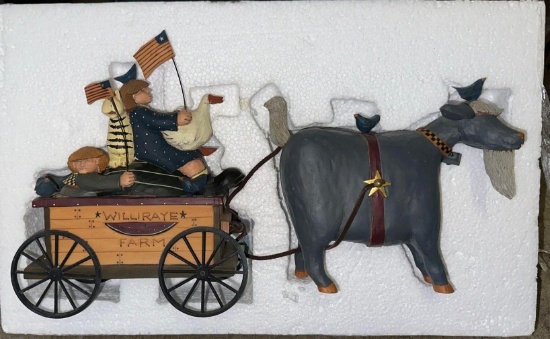 Williraye Studio "Goat Pulling Kids on Cart"