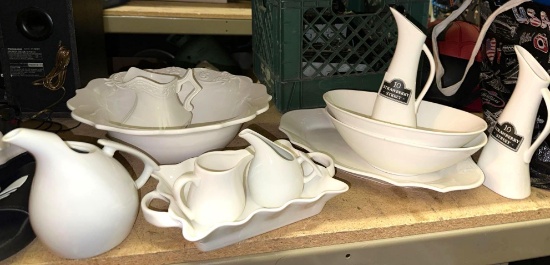 Lot of White Pottery