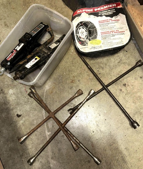 Car Jacks, Tire Chains and Lug Wrenches