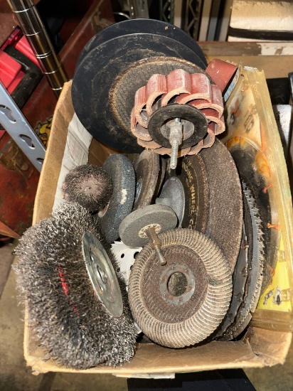 Lot of Saw Blades, Sanding Wheels and More