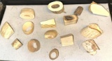 15 Pieces of Old Mastodon Ivory - Really Old- Excellent for making Jewelry