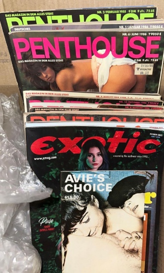 Vintage Penthouse Magazines and other adult Magazines