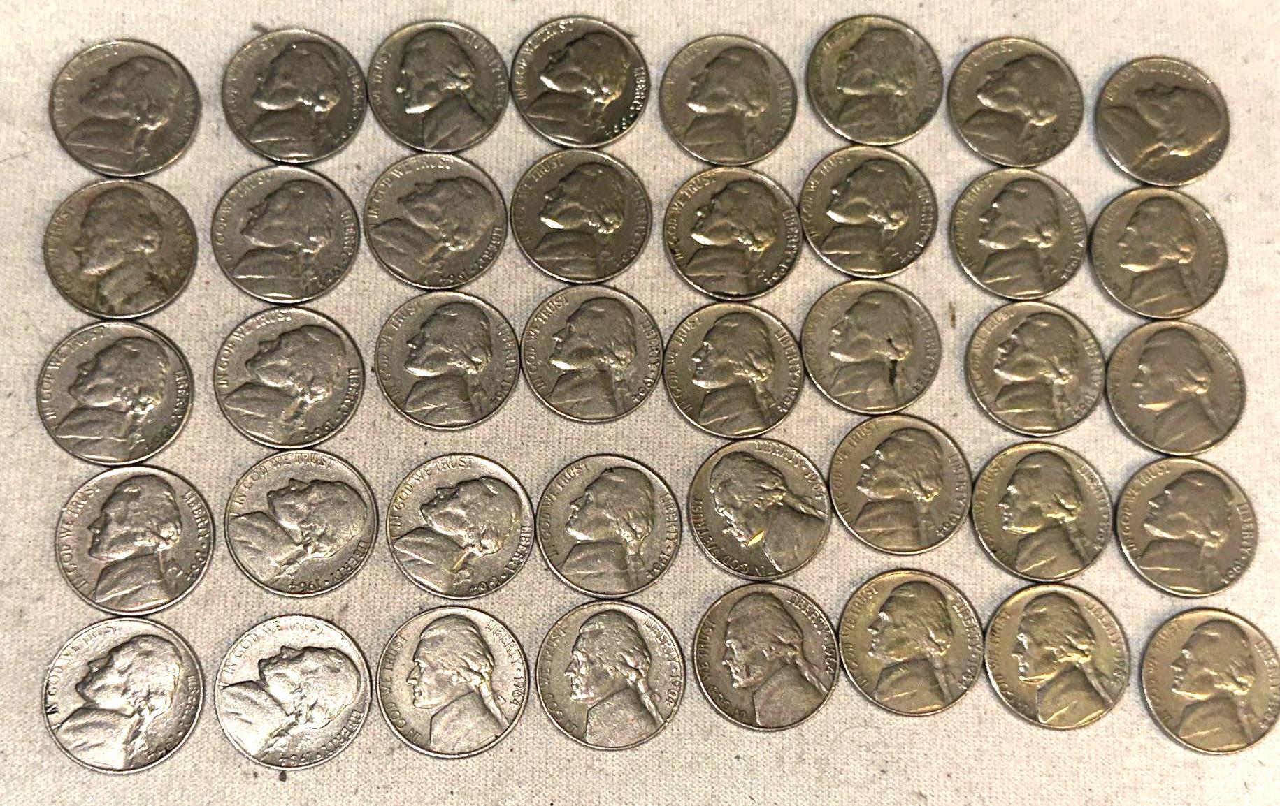Forty 1964 Silver Nickels | Proxibid