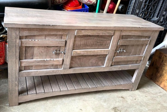 Farmhouse Style TV Stand/ Table 55" L x 29" T