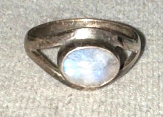 Sterling Silver Ring with Moonstone size 6