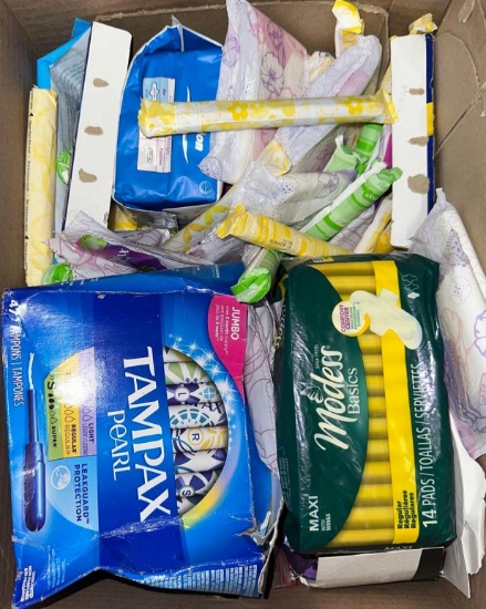 Huge Lot of New tampons and Pads