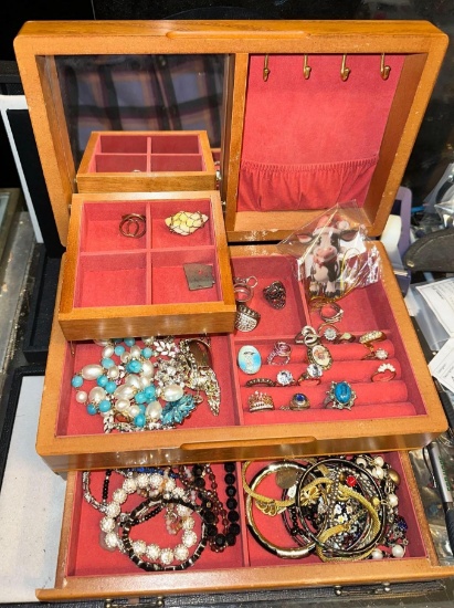 Jewelry Box Filled with Jewelry
