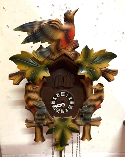 Vintage Cuckoo Clock from Germany- W/weights & Pendulum- Great Condition- works