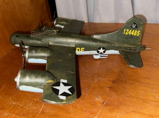 Handmade B-47 Bomber Made by Airman during WW2- one Prop missing
